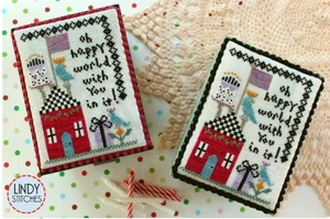 LINDY STITCHES - Oh Happy World - Kreuzstich MUSTER für Geburtstag/Freundschaft - Bild 1 von 1