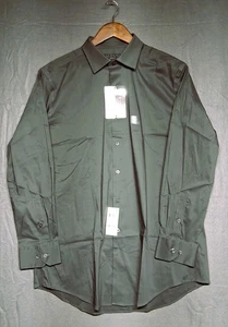 ALFANI Camicia Uomo Slim Fit Elasticizzata Performance Elegante Grigio Large 16-16,5 32-33 - Foto 1 di 5