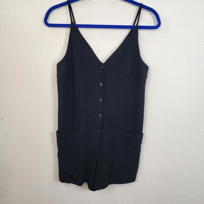 TOPSHOP Women's Black Sleeveless Romper Shorts Size 2 - Image 1 of 4