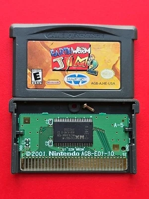 Earthworm Jim 2 Game Boy Advance Nintendo GBA Auténtico Juego de Plataformas Limpio Funciona Foto 1 de 4