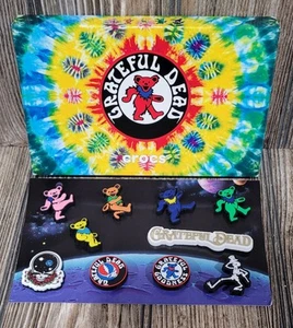 Crocs Jibbitz Charms - GRATEFUL DEAD 10-Pack - Limited Edition - 2021 - Picture 1 of 5