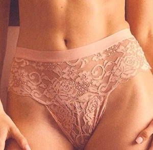 NWT $58 Free People X HAH Spin Me Panties XL Siren Red Lace X-Large High Rise - Picture 1 of 9