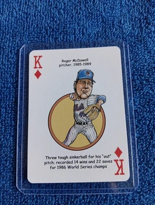 Roger McDowell Card NY Mets Phillies Baseball Playing Card 1986 Champions  - Image 1 of 2