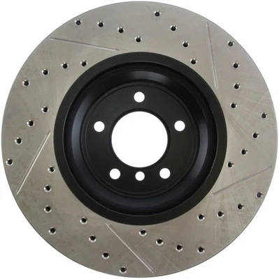 StopTech 127.34093R Sport Cross-Drilled And Slotted Disc Brake Rotor - Image 1 of 4