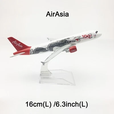 1:400 Alloy Diecast Airplane Model 16cm AirAsia Airbus A320-216 "100th Aircraft" - Image 1 of 3
