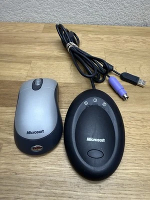 Microsoft Wireless Optical Mouse Silver 91LP0177 Canada 210 Receiver 1.0A Works - Image 1 of 4