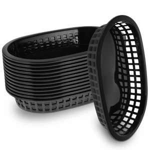 12 Pcs Fast Food Basket Boat Shaped Hamburger Restaurant Baskets - Picture 1 of 12