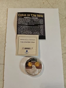 2012 Hail Mary Madonna & Child Commemorative Proof 40mm American Mint - Picture 1 of 8