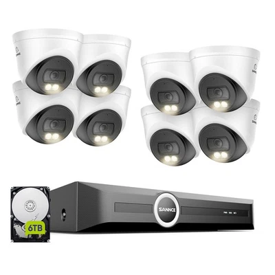 SANNCE POE 3MP Security Camera NVR with Audio People & Car Detection S+H.265 - Image 1 of 4