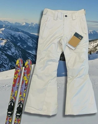 Pantalones de nieve aislados Freedom The North Face para niñas en duna blanca talla mediana -10 Foto 1 de 4