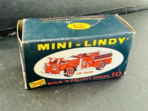 1968 Mini-Lindy #10 Fire Engine Boxed UNBUILT Lindberg Fire Department Model Kit - Picture 1 of 8