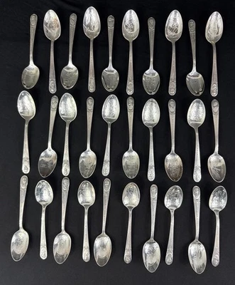 Juego de 30 cucharas presidenciales plateadas WM Rogers Foto 1 de 4