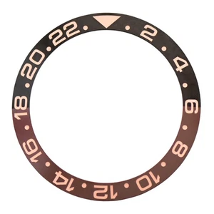 REPLACEMENT BEZEL INSERT BLACK/RED CERAMIC FOR WATCH 38MM X 30.80MM - Picture 1 of 3