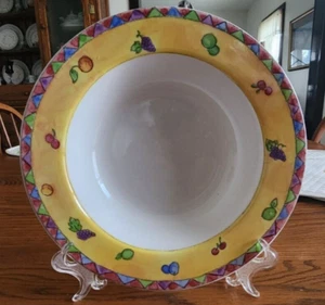 Oranges Soup Salad Cereal Bowl 9" Stoneware Sango Sangria #3075 Sue Zipkin White - Picture 1 of 13