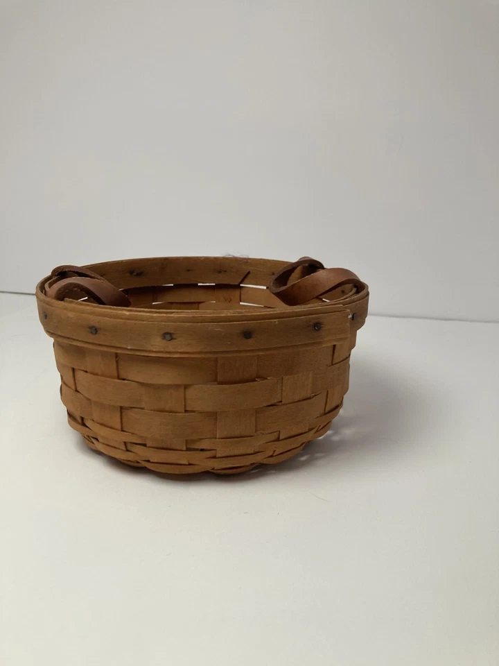 Longaberger Brown Round Shape Storage Basket With Double Handles - Image 1 of 4