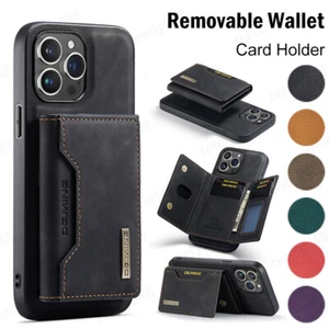 Case With Wallet Card Holder For iPhone 16 15 14 Pro Max 13 12 11 Leather Cover - Picture 1 of 19