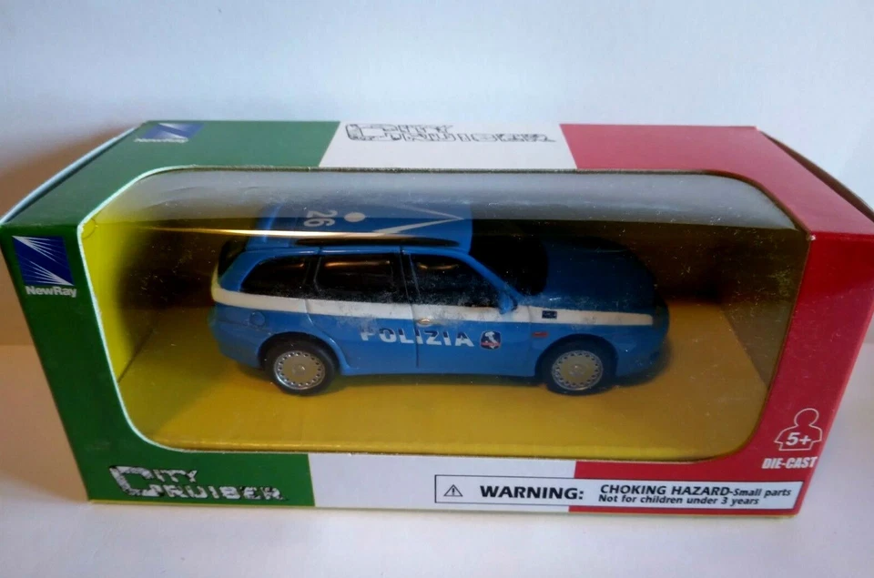  NEW RAY ALFA ROMEO  POLIZIA 1:43 DIE-CAST CITY CRUISER - Immagine 1 di 1