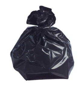 Black Compactor Refuse Sacks 20x34x47" 200g Case of 100 Rubbish Bin Bag Litter - Picture 1 of 1