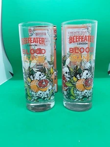 2 x Beefeater London Blood Orange Gin Glass Halloween Skulls 390ml 39cl Gift Box - Picture 1 of 4
