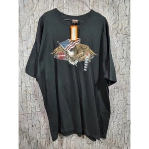 NWT Harley Davidson Eagle American Flag XXXL T Shirt Black Ohio - Picture 1 of 5