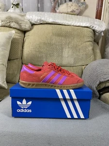 Adidas Originals Hamburg W Rot Lila Gummi Schuhe Neu mit Karton Größe 3,5 UK IH5461 - Bild 1 von 19