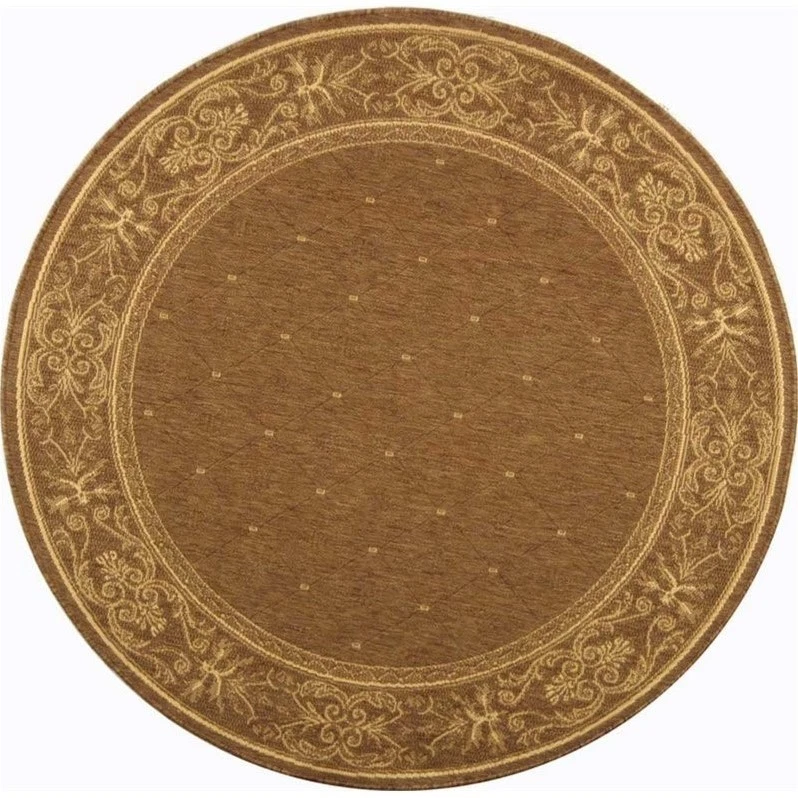 Safavieh CY2326-8R Courtyard Courtyard 8' Round Synthetic Power - Brown