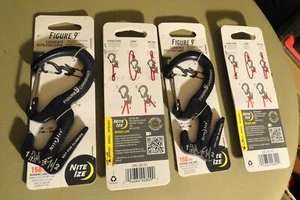 Nite Ize Figur 9 Karabiner Seilspanner, groß - schwarz (4er Pack) - Bild 1 von 2