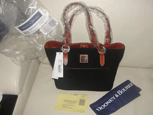 NWT Dooney & Bourke Suede Small Gretchen Tote Black Purse A+ No reserve - Picture 1 of 9