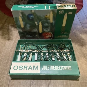 Vintage OSRAM Candle Christmas Tree Lights Glass Clip On Bulb WORKING - Picture 1 of 5