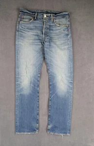 Jeans Relaxed Distressed Levi's 501 W34 L34 Blau Stonewash Skate Grunge Button Fl - Bild 1 von 15