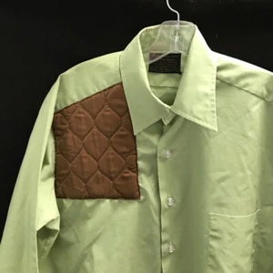 Vtg Sears Hunting Padded Chest Long Sleeve Shirt~Lrg~50/50 Cotton Blnd - Picture 1 of 8