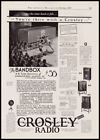 Crosley Bandbox 6 tubes publicité radio imprimée 1927 boxers, anneau de boxe, foule