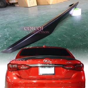 Matte Black OEM type sport trunk spoiler for Infiniti 14~22 Q50 4-Door sedan ◎ - Foto 1 di 4