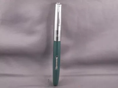 Waterman Vintage Green with chrome cap lever fill fountain pen--restored - Image 1 of 4