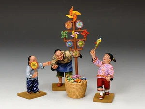 HK194M Paper Windmill Stall King & Country Streets of Old Hong Kong Civilians - Picture 1 of 1