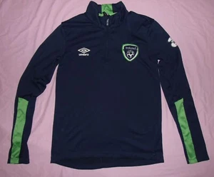 Republic of Ireland / 2016-2017 - UMBRO - MENS 1/4 navy + green Jumper / Top. S - Zdjęcie 1 z 14