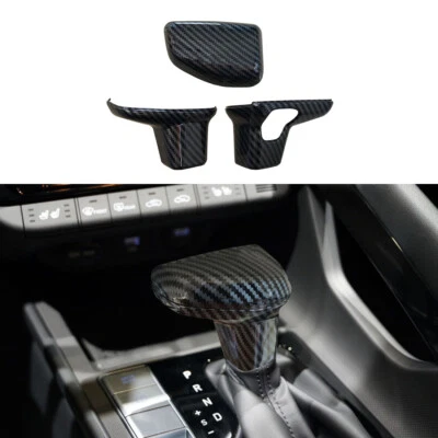 Carbon Fiber Color Gear Shift Knob Cover Fit for Hyundai Elantra 2021 2022 2023 - Image 1 of 4