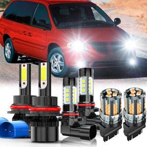 For Dodge Grand Caravan 2001-2006 2007 LED Headlight+Switchback Lights+Fog Light - Picture 1 of 15