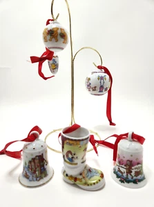 HUTSCHENREUTHER GERMANY Christmas ornaments, boot, bells Ornaments Porcelain - Picture 1 of 8