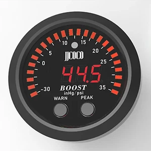 Digital Boost Gauge PSI 52mm LED 12v PREMIUM KIT with Sensor - Peak and Warning - Picture 1 of 6