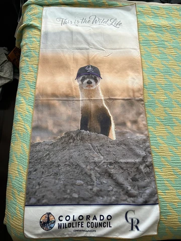 (2) Colorado Rockies Wildlife Council Microfiber Towel      set of 2 Cover