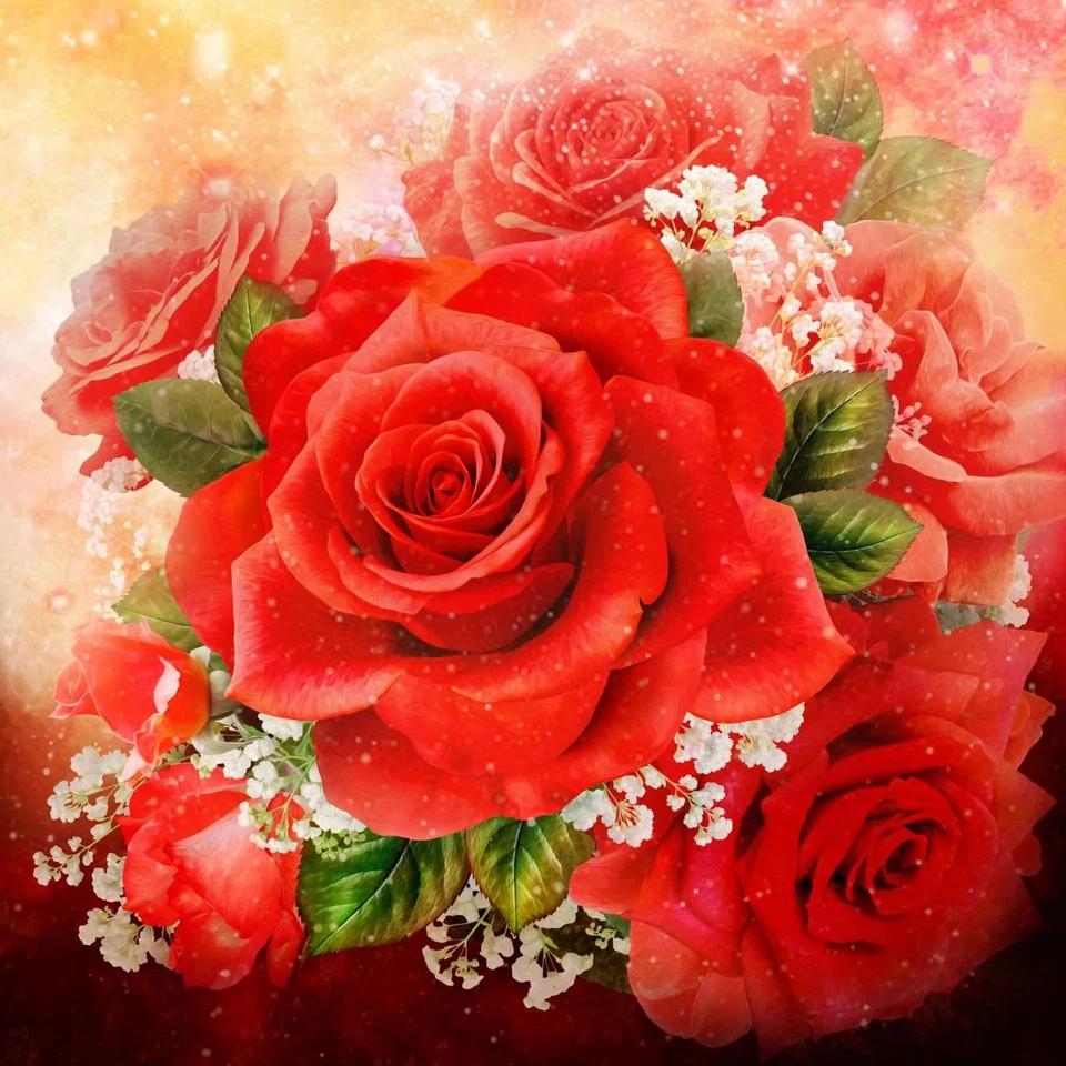 American Beauty Red Rose Panel-Oasis Fabrics-60 Inches Wide - Image 1 of 1