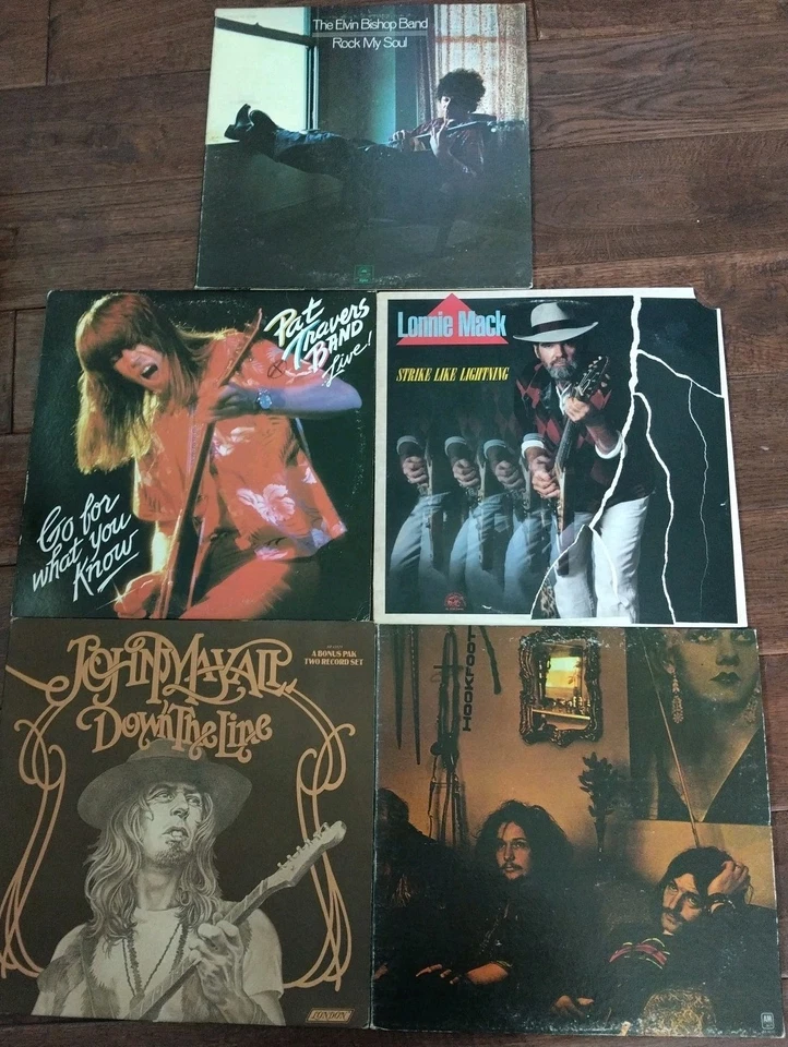 Blues Rock Lp Lot Rare Hookfoot John Mayall Lonnie Mack Pat Travers Band Live  - Image 1 of 1