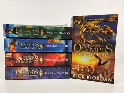 The Heroes Of Olympus x 5 Large Paperback Complete Set By Rick Riordan FREE 📮 - image 1 of 4