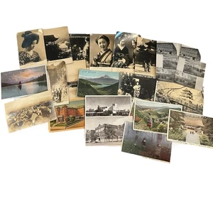 Vintage WWII Era Japanese Postcards Lot of 22 - Mt. Fuji, Temples, Portraits - Picture 1 of 6