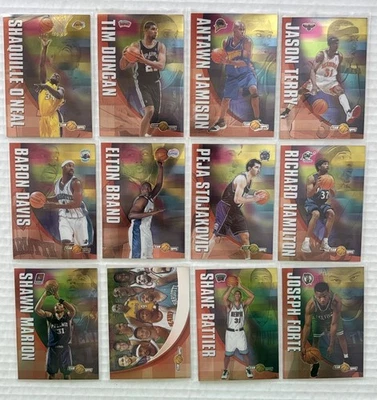 2001-02 Topps Chrome Team Topps Juego de Inserciones Completo TT1-TT12 Marca Shaq Duncan Foto 1 de 4