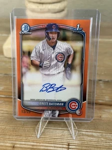 Brett Bateman 2025 Bowman Cromo 1° Bowman True Orange 12/25 Auto - Foto 1 di 2