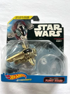 2015 Hot Wheels Raumschiffe Star Wars Boba Fett's SLAVE 1 Exclusive Golden Neu - Bild 1 von 4