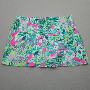 Falda corta Lilly Pulitzer para mujer XL verde rosa floral golf tenis pickleball - Imagen 1 de 9