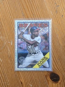2023 Topps Hank Aaron #2T88C-95 1988 35th Anniversary Chrome Braves - Picture 1 of 2